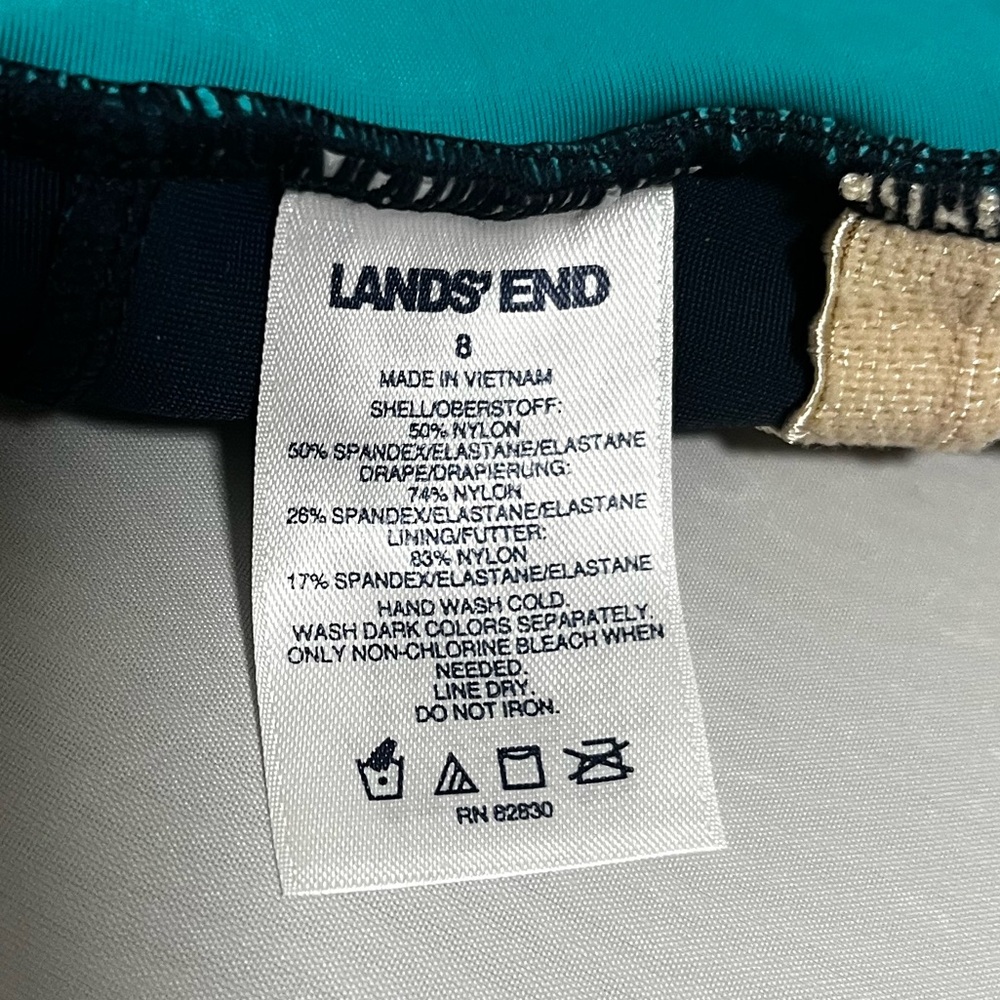 Lands' End Teal One Piece Swimsuit - Picture 7 of 7